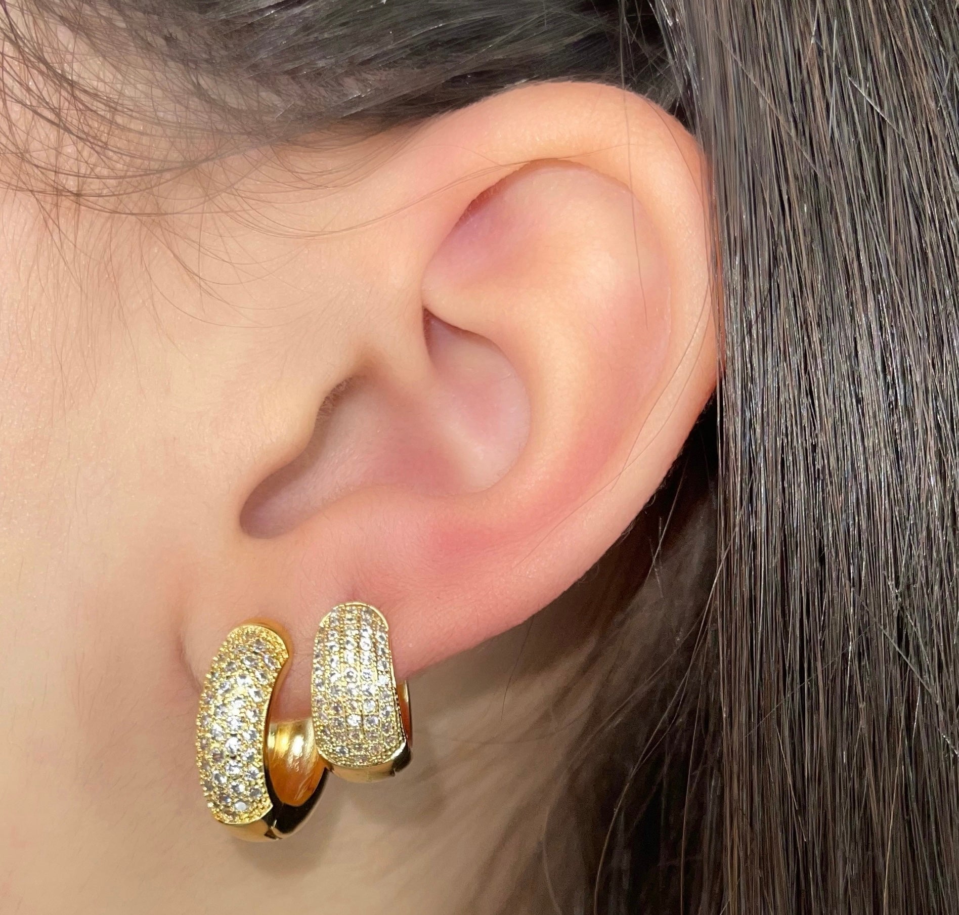 Earrings Gold Ring